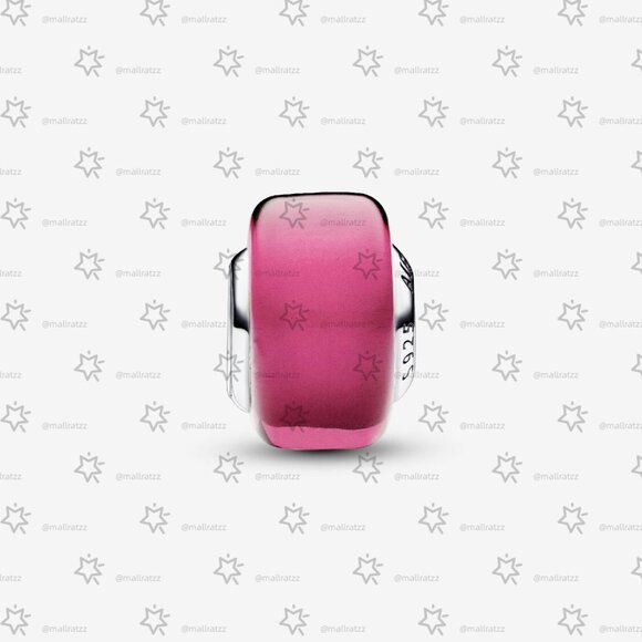 Pandora Pink Mini Murano Glass Charm - Picture 2 of 5